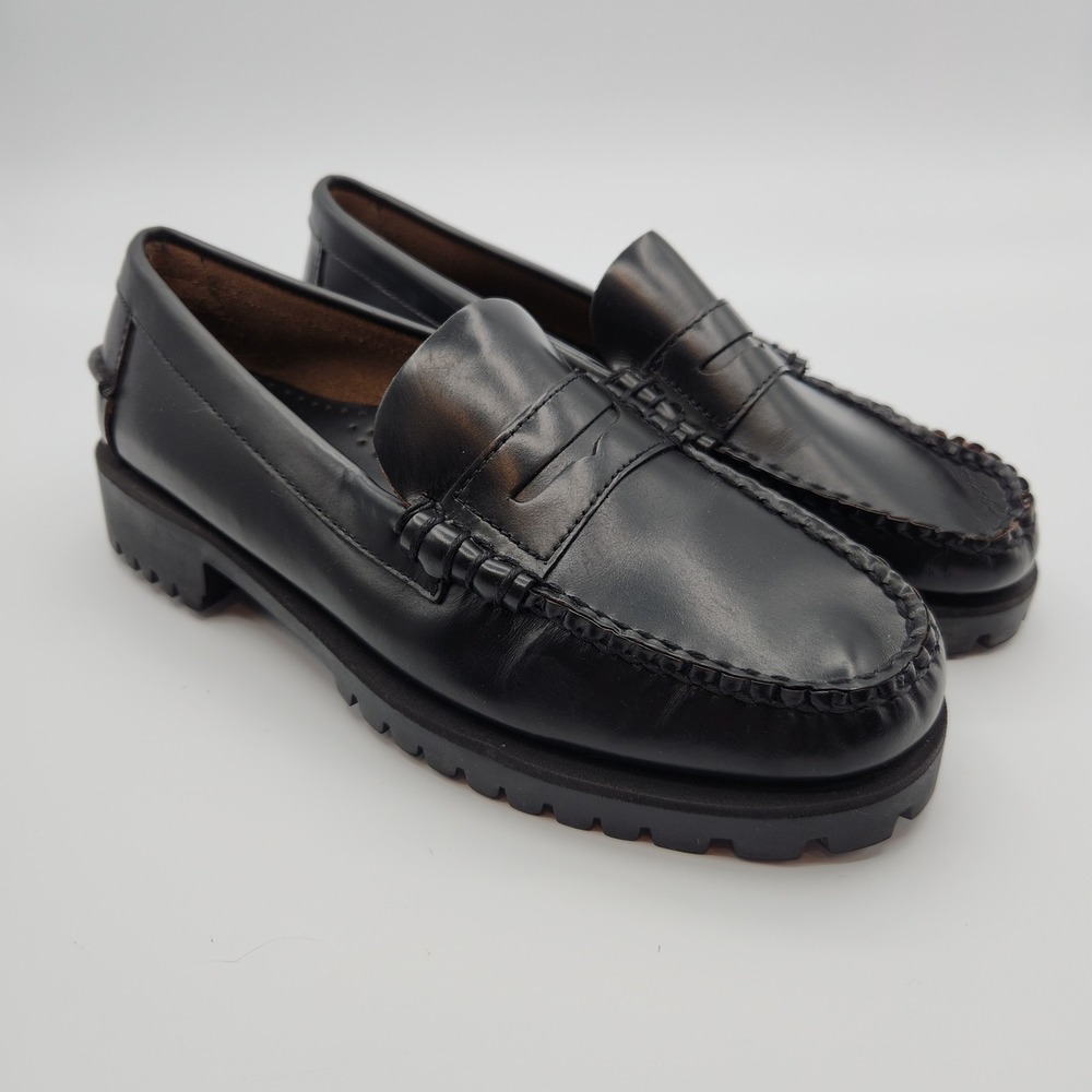 Sebago Dan Lug 7002IJO 902 Moccasin Loafers Womens US 8 Black Weather Resistance